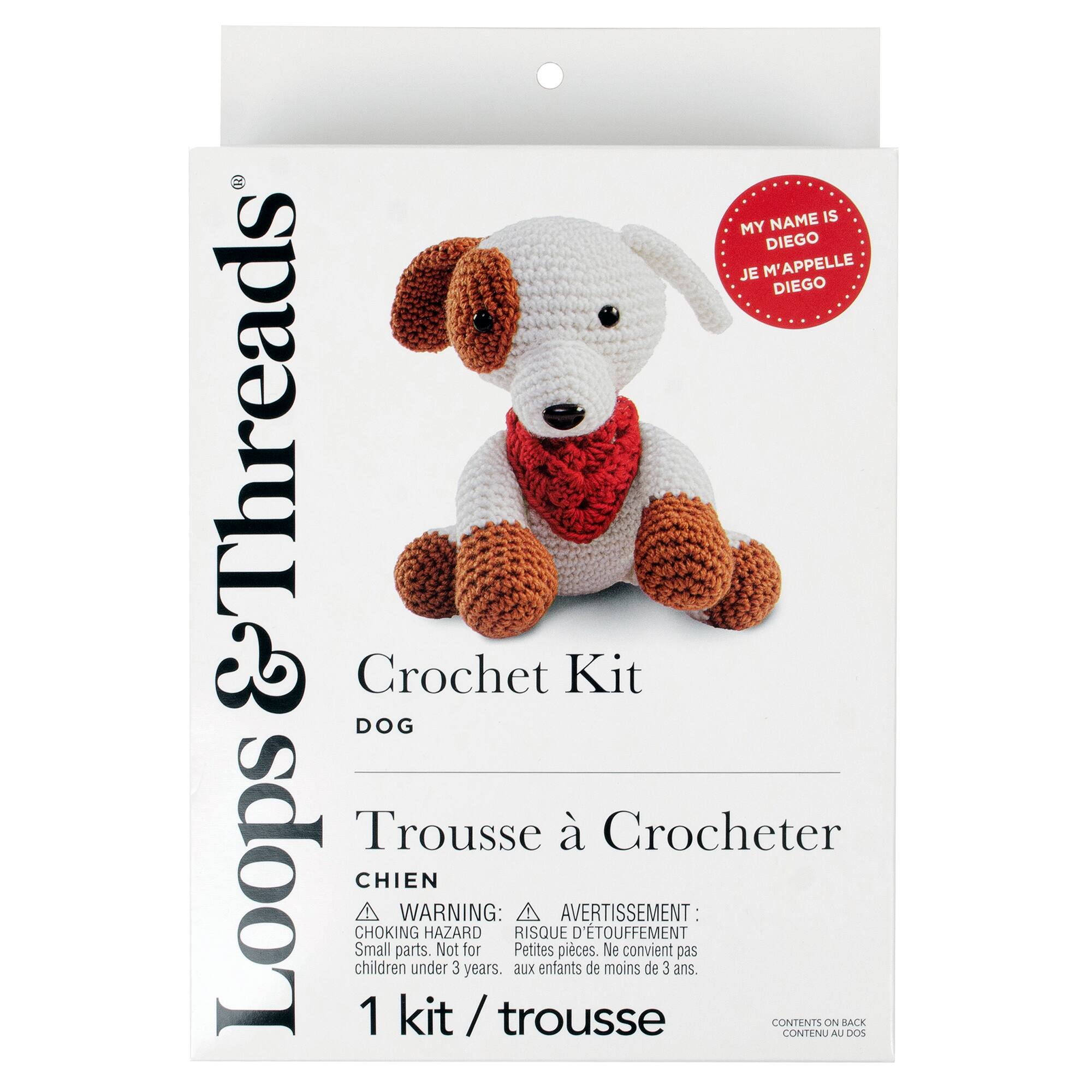 Intermediate Dog Amigurumi Crochet Kit by Loops & Threads®